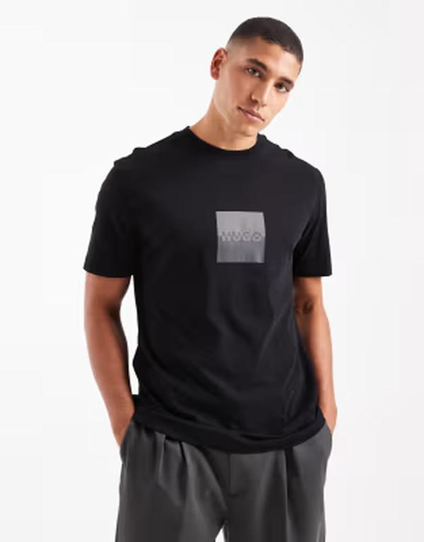 ヒューゴレッド メンズ トップス Tシャツ Hugo Redusplit-shirt Black ブラック|ReVida 店