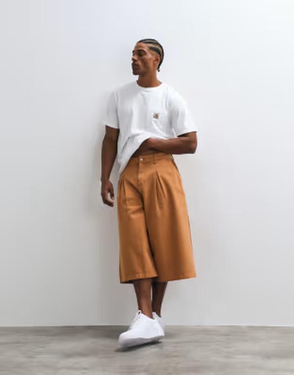 リクレイム ヴィンテージ メンズ ボトムス ハーフパンツ・ショーツ Reclaimed Vintage jorts in caramel BROWN ブラウン｜ReVida 店 16,775円