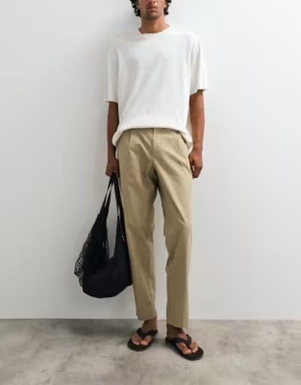 マンゴ メンズ ボトムス カジュアルパンツ Mango straight pants BEIGE ベージュ｜ReVida 店