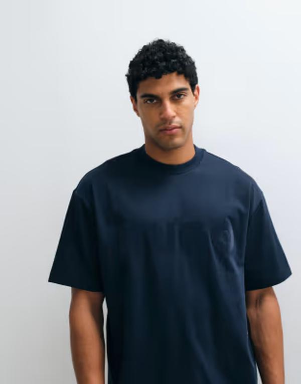 ヒューゴレッド メンズ トップス Tシャツ オーバーサイズフィット ロゴ HUGO Redinkee tonalogoversized fit-shirt - part of a set Dark Blue ブルー|ReVida 店