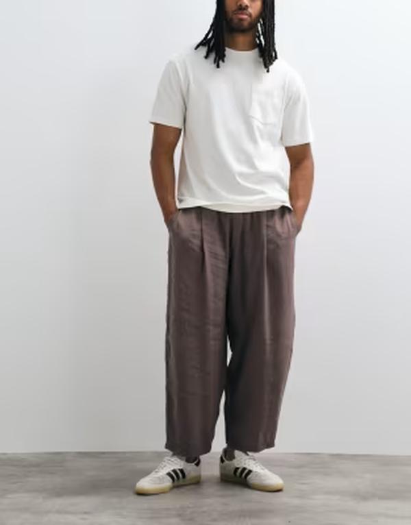 リクレイム ヴィンテージ メンズ ボトムス カジュアルパンツ Reclaimed Vintage pull on pants Brown ブラウン｜ReVida 店