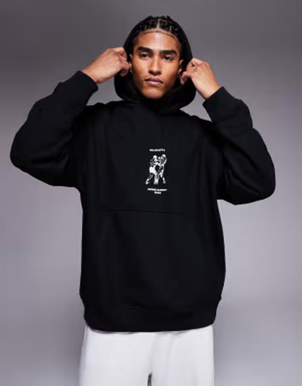 ヒューゴレッド メンズ アウター パーカー・スウェット Hugo Reduwrestie hoodie Black ブラック｜ReVida 店