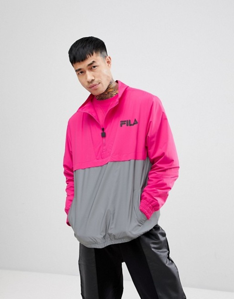  jacket with reflective panel in pink Pink  