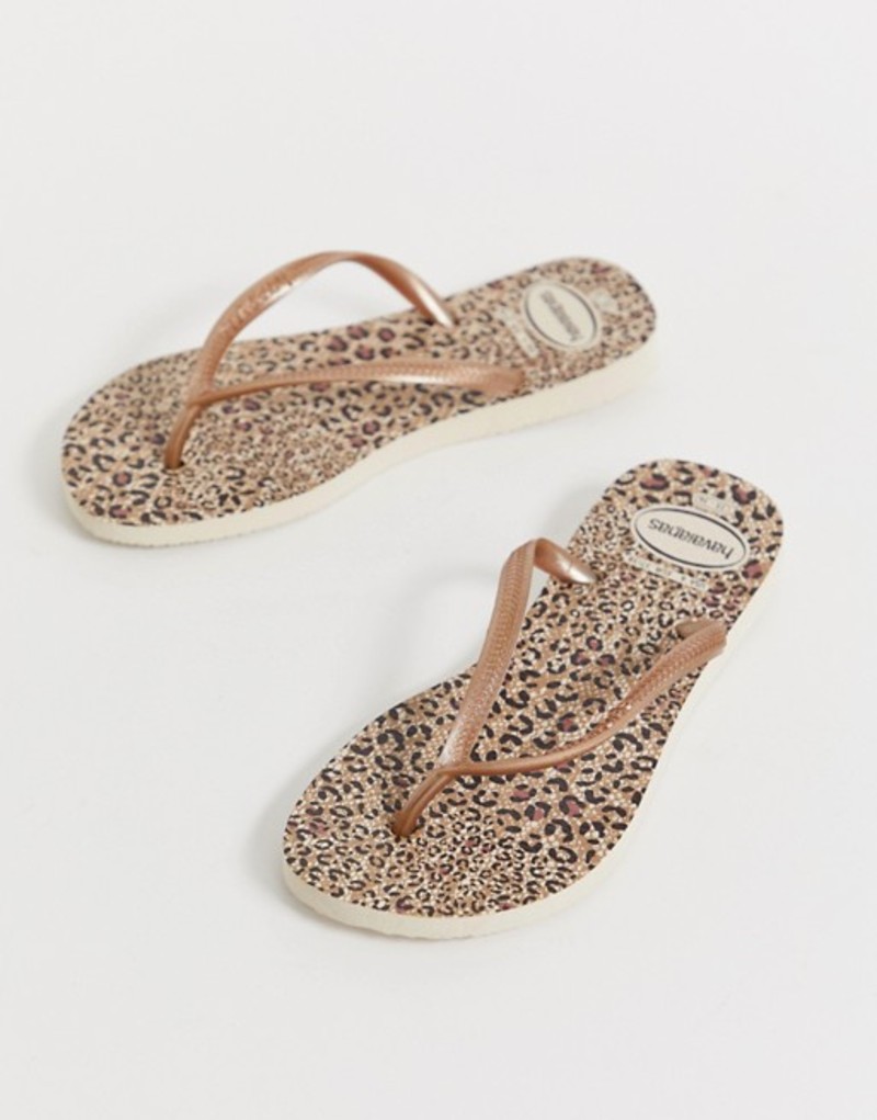 havaianas slim leopard