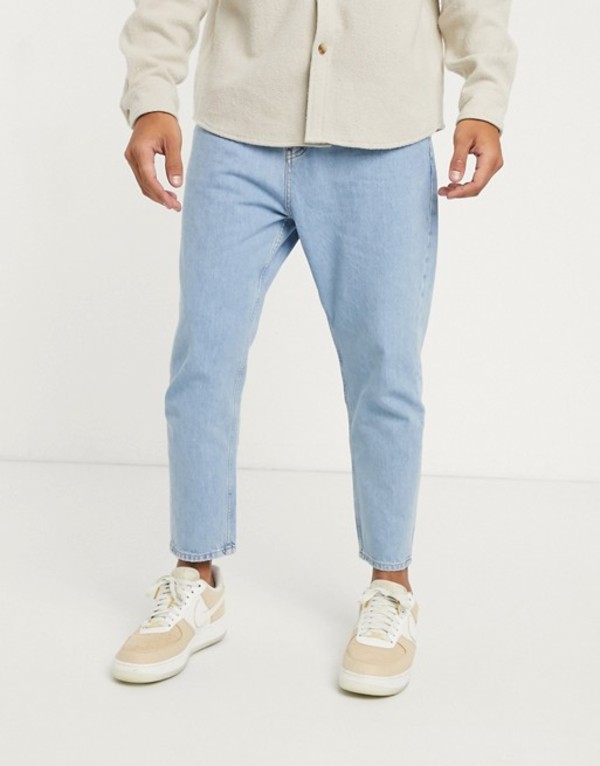 人気のクリスマスアイテムがいっぱい プルアンドベアー メンズ デニムパンツ ボトムス Pull Bear Relaxed Fit Jeans In Light Blue Light Blue 人気を誇る Porsche Com Mk