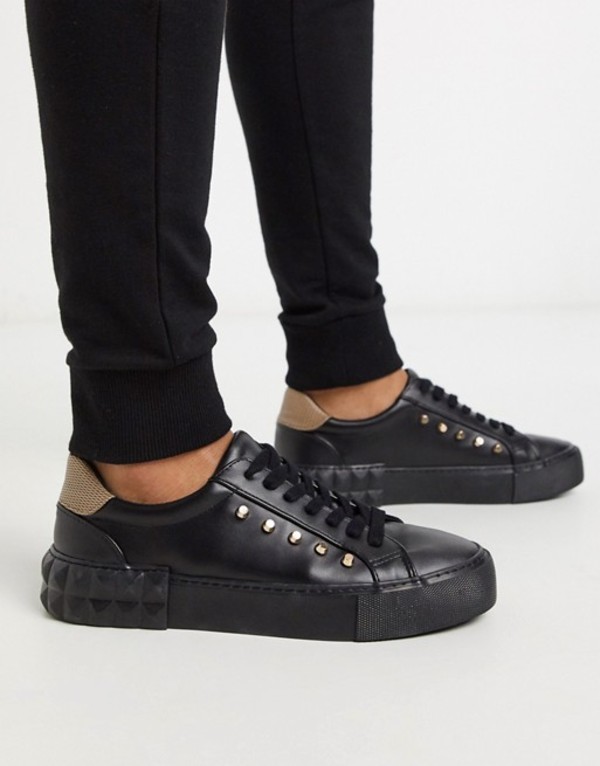 保障できる 楽天市場 エイソス メンズ スニーカー シューズ Asos Design Sneakers In Black With Studs And Diamond Sole Black Revida 楽天市場店 楽天ランキング1位 Lexusoman Com