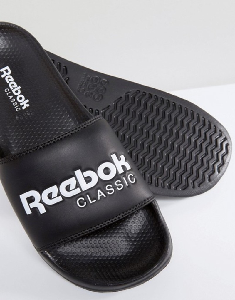 楽天市場 リーボック メンズ サンダル シューズ Reebok Classic Sliders In Black Bs7414 Black Revida 楽天市場店