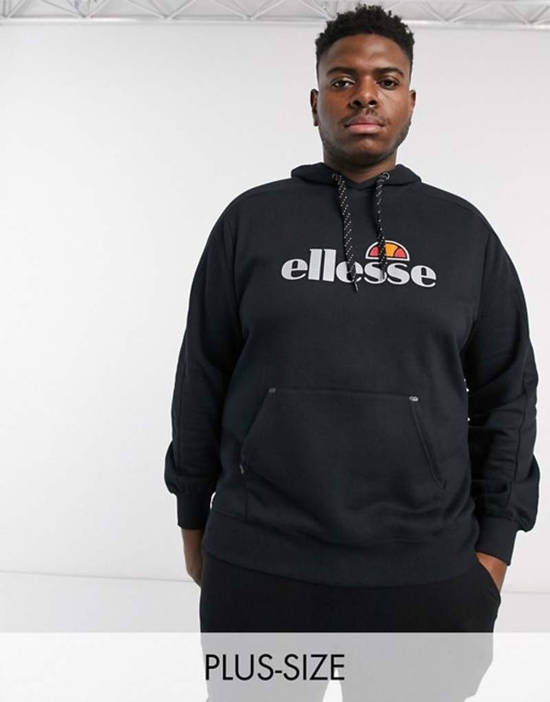 日本限定モデル パーカー パーカー スウェット メンズ エレッセ アウター Black Black In Logo Reflective With Hoodie Arti Plus Ellesse Muzeumpuck Pl