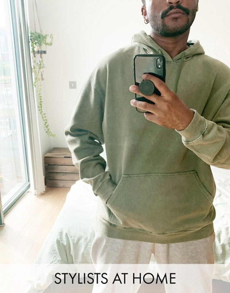 即納 Reclaimed アウター パーカー スウェット メンズ ヴィンテージ リクレイム Vintage Khaki Overdye Green In Hoodie Oversized Inspired 01 Kha Vanitalampandshades Com