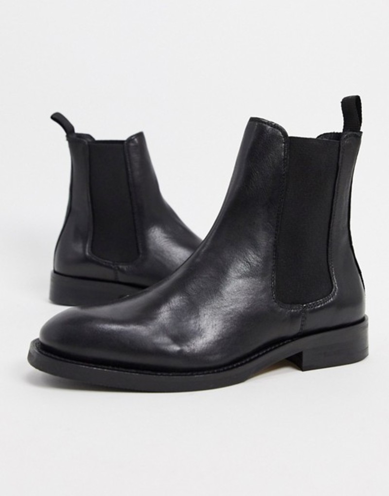 激安の その他 Chelsea Leather Femme Selected シューズ ブーツ レインブーツ レディース セレクティッド Boots Black Black In Avadf Com Br