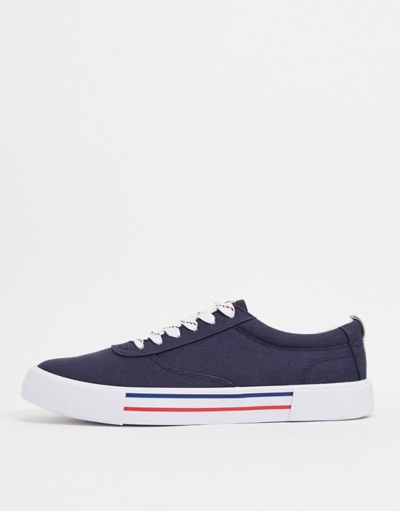 送料無料 楽天市場 エイソス メンズ スニーカー シューズ Asos Design Lace Up Plimsolls In Navy Navy Revida 楽天市場店 新品 Www Thebabelcommunity Com