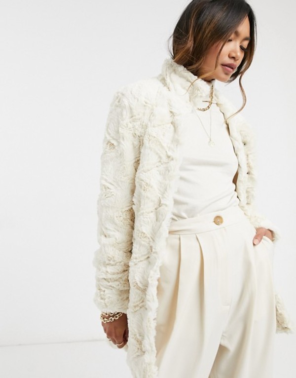 史上最も激安 Textured Moda Vero アウター ジャケット ブルゾン レディース ヴェロモーダ Faux Cream Cream In Jacket Fur 01 Cre Quintalafrancisca Com