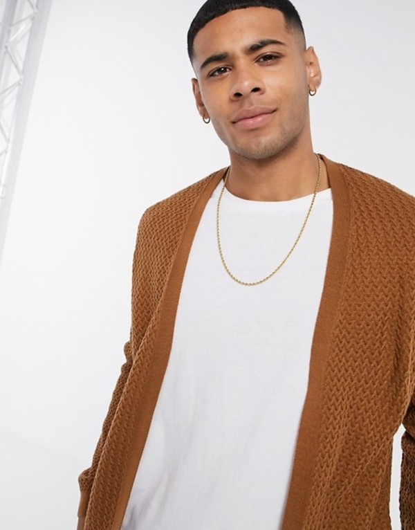 人気沸騰ブラドン Design Asos アウター カーディガン メンズ エイソス Basket Camel Camel In Cardigan Button Stitch 01 Cam Hamrahtrader Com