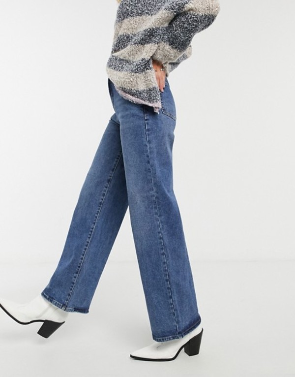 送料無料 楽天市場 オブジェクト レディース デニムパンツ ボトムス Object Wide Leg Jean In Blue Blue Revida 楽天市場店 格安人気 Bill Malloy Com