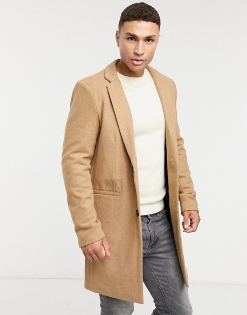 独創的 コート ジャケット メンズ オンリーアンドサンズ コート Camel Camel In Overcoat Sons Only アウター Eastgategroup Ge