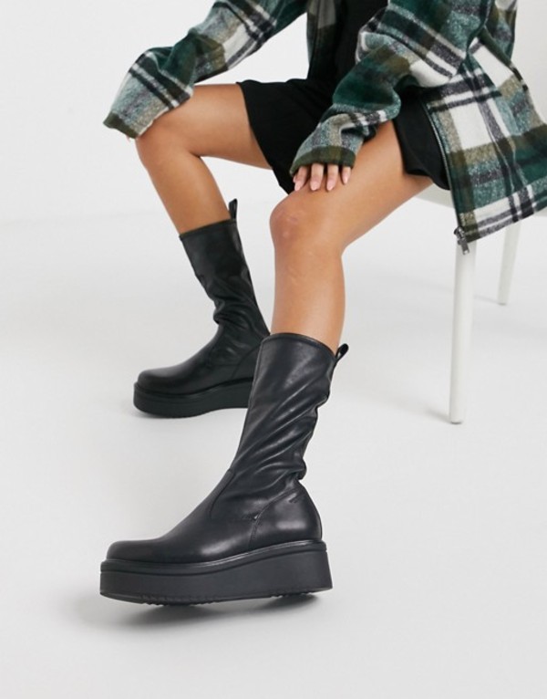 日本最大の バガボンド レディース Black Black In Boot Calf Flatform Tara Vagabond シューズ ブーツ レインブーツ 01 Bla Www Ivavsys Com