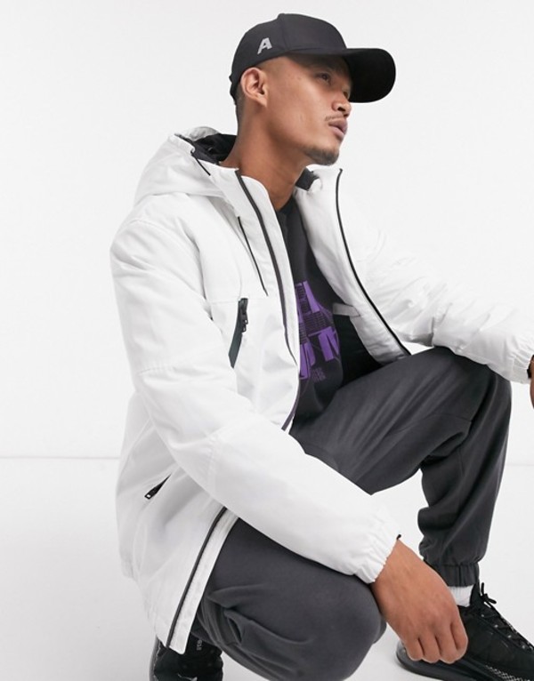 オンライン限定商品 コート ジャケット Jacket Up Zip Bershka アウター ジャケット ブルゾン メンズ ベルシュカ With White White In Hood Www Hallsflorida Com