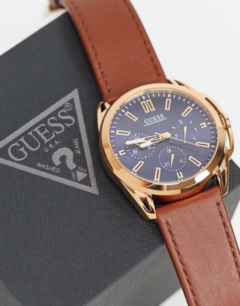 楽天スーパーセール Brown Dial Blue With Watch Guess アクセサリー 腕時計 メンズ ゲス 01 Bro Rashiastrologer Com