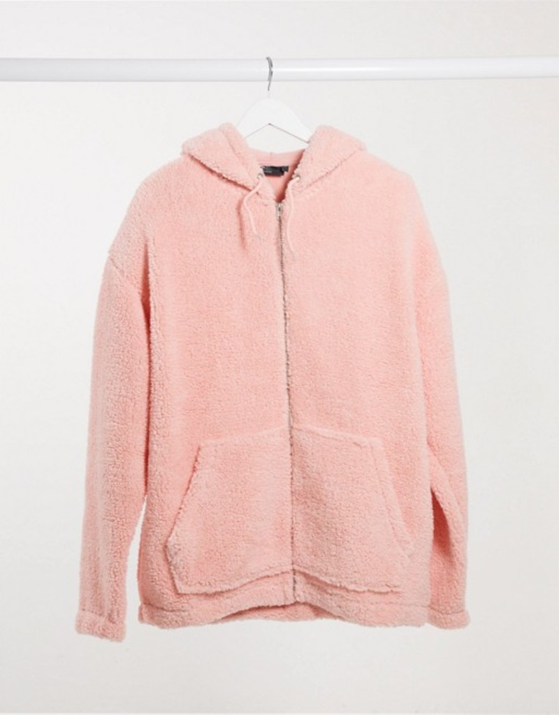 カタログギフトも エイソス Pink Silver Fleece Teddy Pink In Hoodie Zip Up Oversized Co Ord Design Asos アウター パーカー スウェット メンズ 01 Sil Radiolaponedora Com