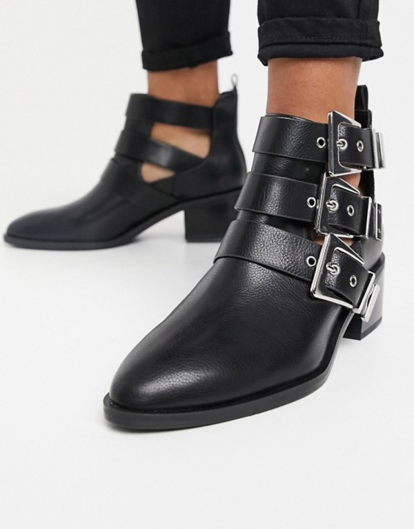 素敵でユニークな ブーツ レインブーツ レディース プルアンドベアー シューズ Black Black In Detail Buckle With Boot Ankle Pull Bear 01 Bla Radiosinagoga Com