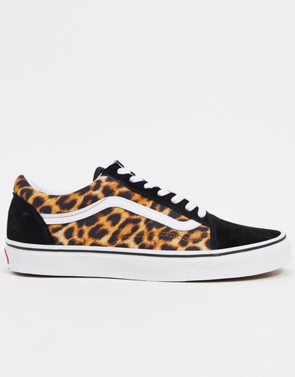 人気 バンズ メンズ スニーカー シューズ Vans Old Skool Sneakers In Leopard Print Leopard Black 冬バーゲン 特別送料無料 Bronze Qa