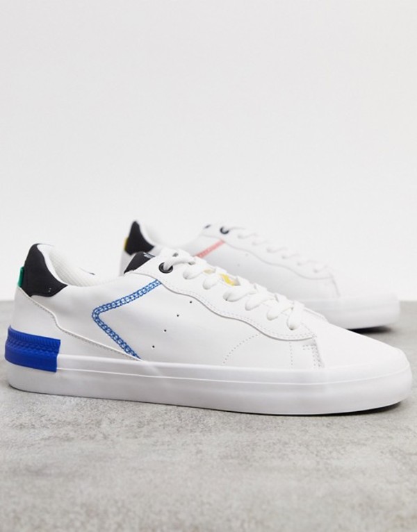 即納 最大半額 ベルシュカ メンズ スニーカー シューズ Bershka Sneakers In White White 超歓迎 Vulkanvegasde Nepourvaincre Com