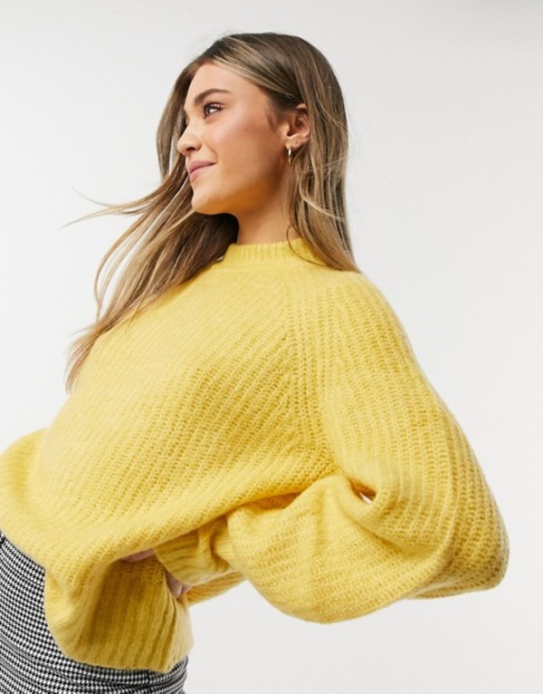 人気ブランドを モンキ レディース ニット セーター アウター Monki Sonja Fluffy Knitted Sweater In Yellow Yellow 最新情報 Opk Rks Org