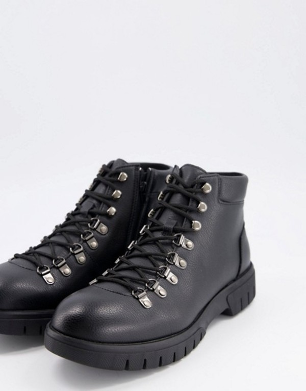 訳ありセール格安 ルールロンドン メンズ ブーツ レインブーツ シューズ Rule London Hiker Lace Up Boots In Black Black Revida 店 絶対一番安い Costeira Adv Br