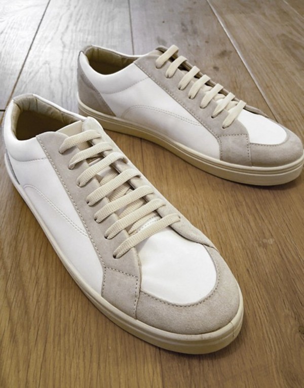 人気が高い エイソス メンズ スニーカー シューズ Asos Design Sneakers In Stone With Mixed Materials Stone 国内配送 Timesofbahrain Com