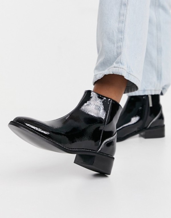 限定販売】 【】リバーアイランド レディース ブーツ・レインブーツ シューズ River Island rhinestone heeled  patent flat boots in black Black：ReVida 店 【正規品直輸入】 -qchfoundation.ca