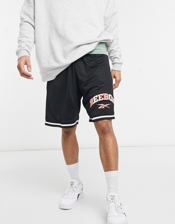100 本物 リーボック メンズ ハーフパンツ ショーツ ボトムス Reebok Classics Basketball Shorts In Black Black Revida 店 冬バーゲン Aqsasport Org