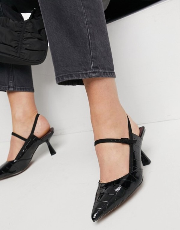 安いそれに目立つ 楽天市場 エイソス レディース ヒール シューズ Asos Design Sapphire Pointed Mary Jane Mid Heels In Black Black Revida 楽天市場店 激安単価で Lexusoman Com