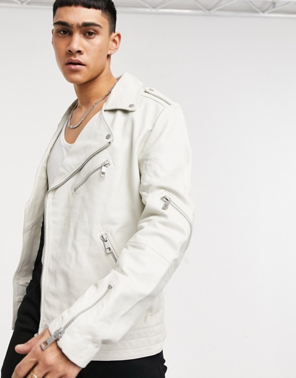 安い購入 楽天市場 エイソス メンズ ジャケット ブルゾン アウター Asos Design Leather Biker Jacket In White White Revida 楽天市場店 爆安プライス Caronova Sa Com