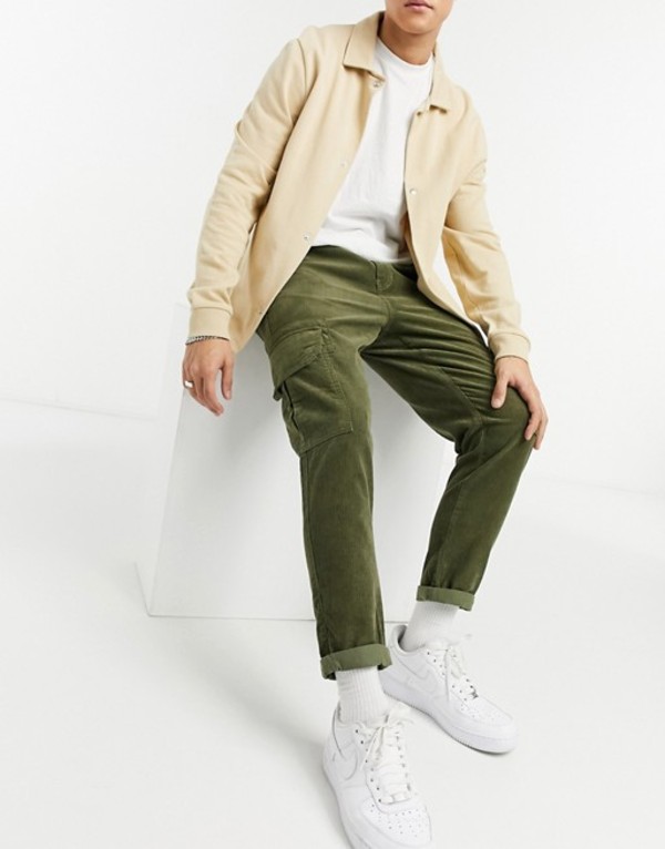 人気のクリスマスアイテムがいっぱい ニュールック メンズ カジュアルパンツ ボトムス New Look Cord Cargos In Khaki Khaki 高品質の激安 Smakon Ru