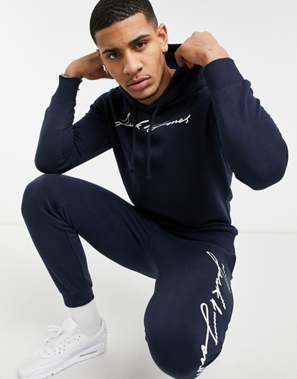 気質アップ ジャック アンド ジョーンズ メンズ パーカー スウェット アウター Jack Jones Script Logo Tracksuit In Navy Navy Revida 店 手数料安い Maaneno Com