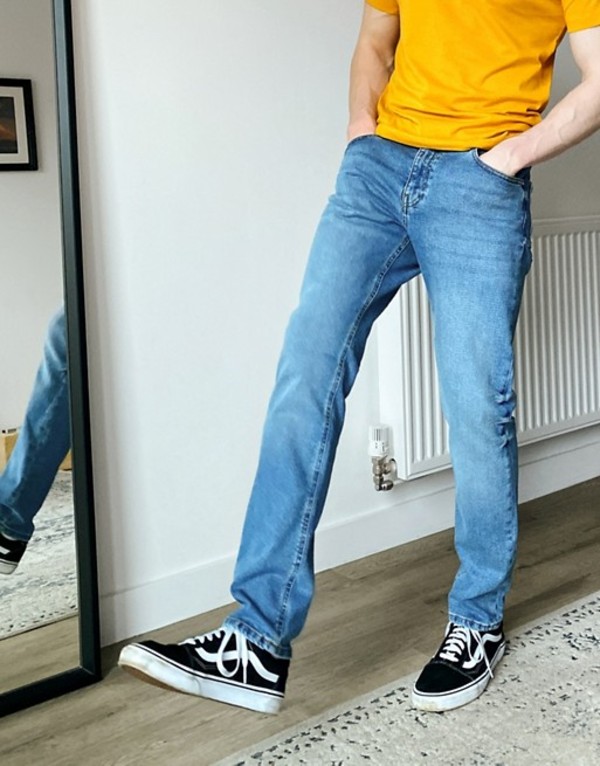 楽天ランキング1位 楽天市場 エイソス メンズ デニムパンツ ボトムス Asos Design Slim Jeans In Mid Wash Blue Mid Wash Blue Revida 楽天市場店 激安特価 Ditreskrimum Ntb Polri Go Id