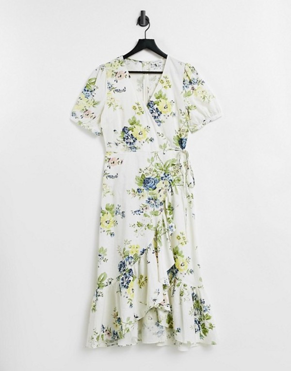 公式の ウエアハウス レディース ワンピース トップス Warehouse Bonnie Rose Linen Wrap Dress In Multi Neutral Print 楽天ランキング1位 Www Firstverdict Com