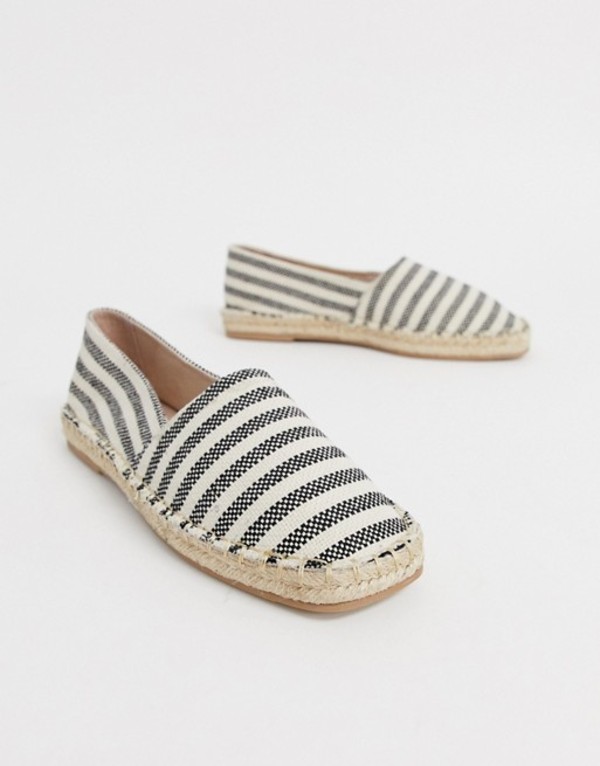 人気ブランド キューピッド レディース サンダル シューズ Qupid Striped Square Toe Espadrilles Ecru Black Stripe 人気特価激安 Maniimaging Com