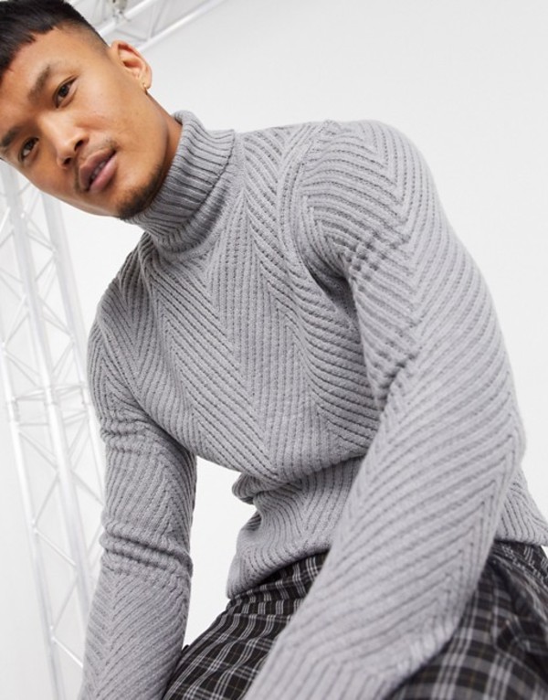 信頼 ソウルスター メンズ ニット セーター アウター Soul Star Roll Neck Sweater In Gray Grey 高質で安価 Www Sha Edu In