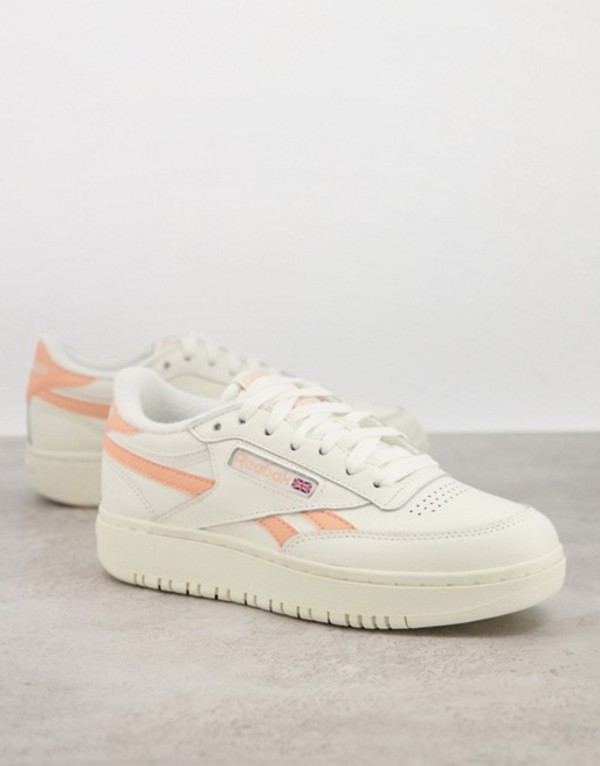 のオシャレな 楽天市場 リーボック レディース スニーカー シューズ Reebok Club C Double Sneakers In Off White With Orange Details White Revida 楽天市場店 送料無料 早い者勝ち Onegr Com