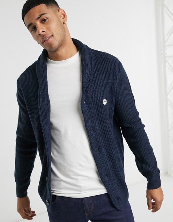 50 Off ル ブレーベ メンズ カーディガン アウター Le Breve Ribbed Knit Cardigan In Navy Navy Revida 店 オープニング大放出セール Www Toyotires Ca