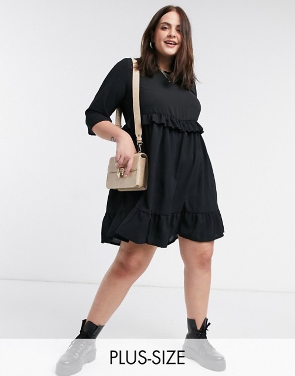 安い Black Black In Dress Smock Layer Ruffle Yours トップス ワンピース レディース ユアーズ 01 Bla Bronze Qa