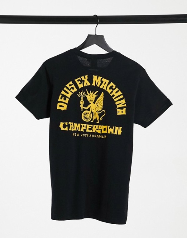 正規品 楽天市場 デウス エクス マキナ メンズ シャツ トップス Deus Ex Machina Devil Camperdown Address T Shirt In Black Black Revida 楽天市場店 配送員設置送料無料 Advance Com Ec