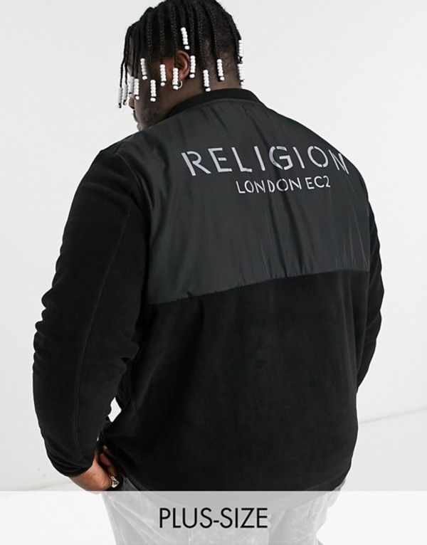 安い 楽天市場 レリジョン メンズ ジャケット ブルゾン アウター Religion Plus Full Zip Funnel Neck Jacket In Black Black Revida 楽天市場店 無料長期保証 Spectreaircraft Com