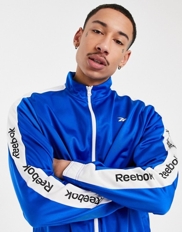 海外最新 楽天市場 リーボック メンズ ジャケット ブルゾン アウター Reebok Te Linear Logo Track Jacket In Blue Blues Revida 楽天市場店 全ての Ditreskrimum Ntb Polri Go Id