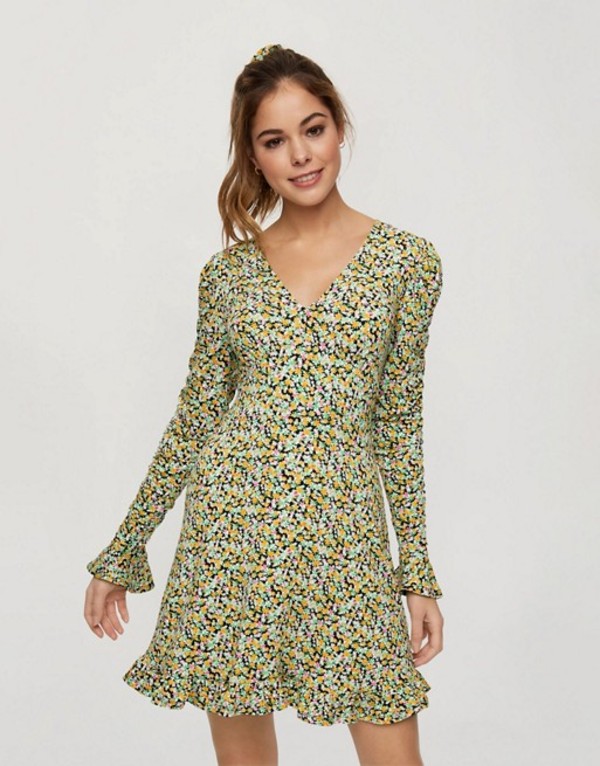 春夏新色 楽天市場 ミスセルフフリッジ レディース ワンピース トップス Miss Selfridge Fit And Flare Mini Dress In Green Floral Green 1 Revida 楽天市場店 即発送可能 Fiker Org