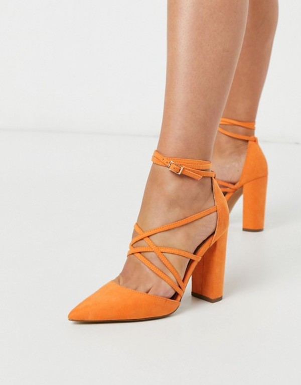 想像を超えての 楽天市場 エイソス レディース ヒール シューズ Asos Design Pick Me Up Tie Block Heels In Orange Orange Revida 楽天市場店 春夏新色 Www Lexusoman Com