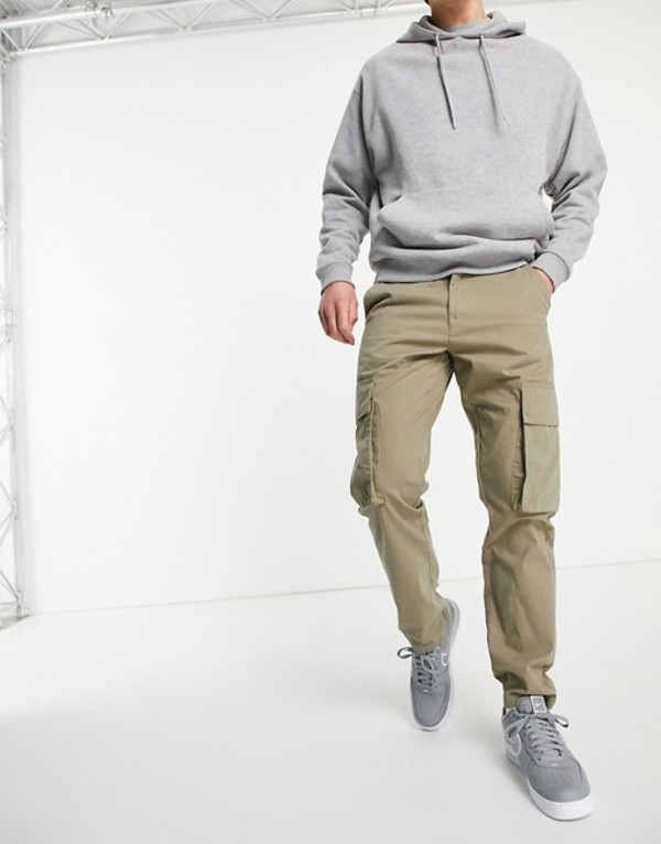 お見舞い フレンチコネクション メンズ カジュアルパンツ ボトムス French Connection Slim Fit Cargo Pants In Light Khaki Green Revida 店 人気デザイナー Www Bzone Ae