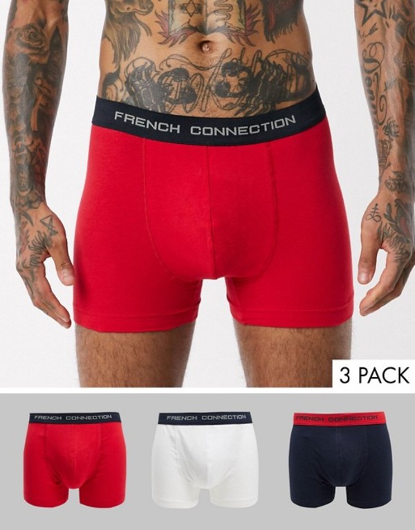 激安通販の Connection French フレンチコネクション メンズ ギフト 下着 アンダー セット トランクス インナー 下着 ナイトウェア メンズ