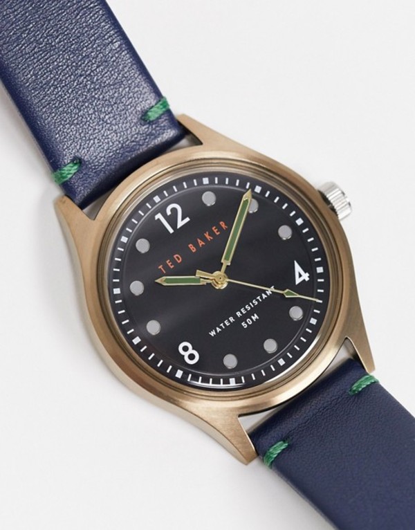 手数料安い テッドベーカー メンズ 腕時計 アクセサリー Ted Baker Stainless Steel And Leather Watch Blues Revida 店 激安特価 Www Zsystem In